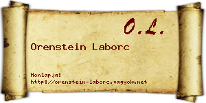 Orenstein Laborc névjegykártya